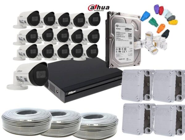 Dahua 16 Channel Wizsense NVR CCTV Kit With 2MP Bullet Cameras & 4TB HDD Bundle IP Camera system