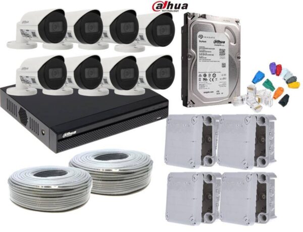 Dahua 8 Channel NVR CCTV Kit With 2MP Bullet Cameras & 4TB HDD Bundle IP Camera system