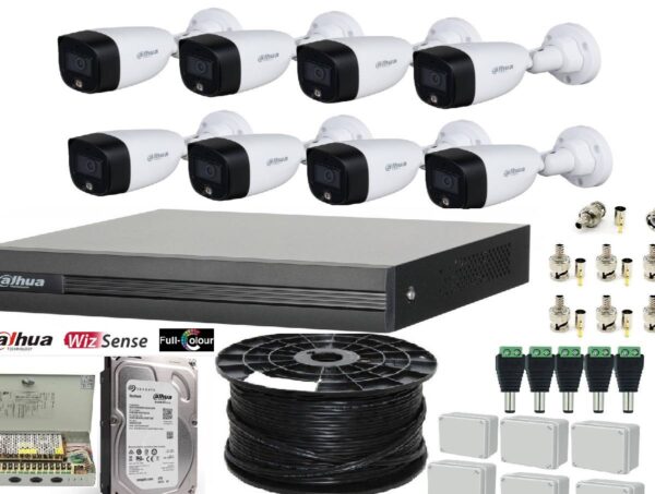 Dahua 1080P  ColorVu 8 Channel CCTV Kit With 2MP Full Color Bullet Cameras & 1TB HDD Bundle