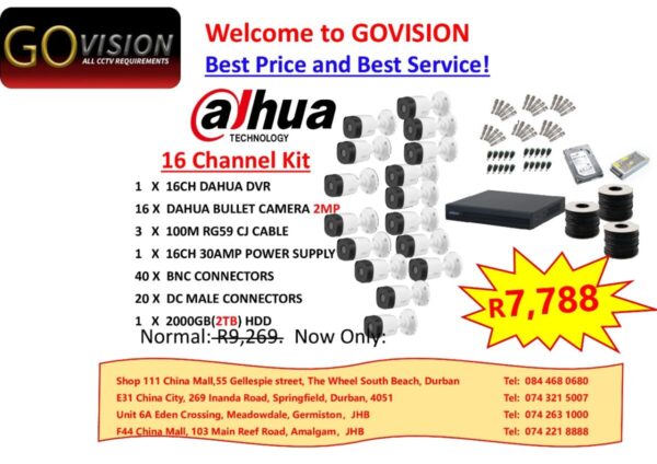 16 CHANNEL KIT DAHUA